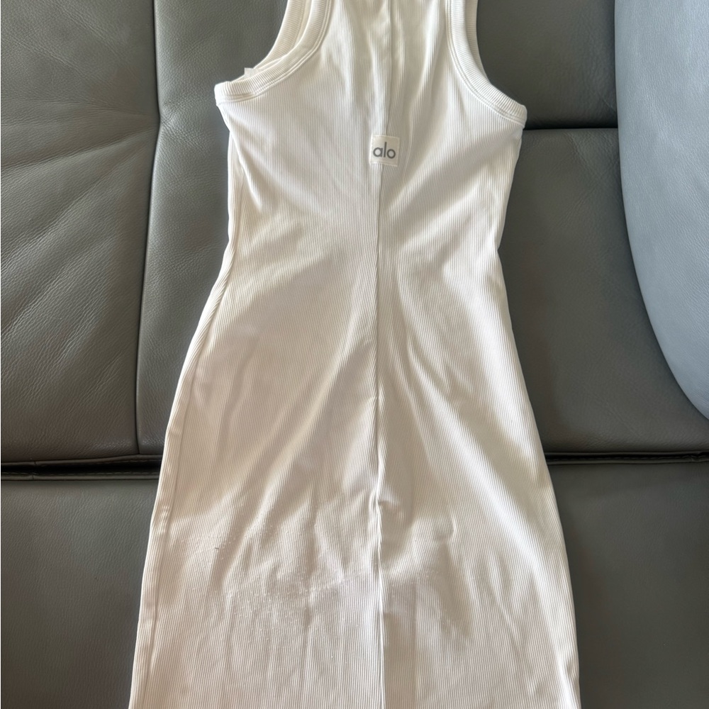 Alo Yoga Cream Midi Dress